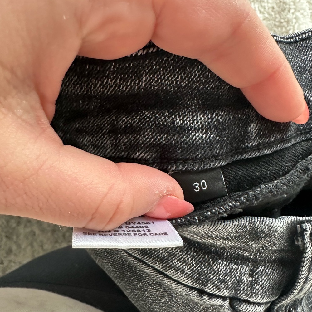Distressed Black Denim Shorts - Picture 9 of 9
